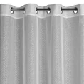 Firana LOARA z lekkiej etaminy ze srebrnym nadrukiem - 140 x 250 cm - biały 4