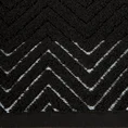 Ręcznik INDILA w kolorze czarnym, z żakardowym geometrycznym wzorem - 50 x 90 cm - czarny 2