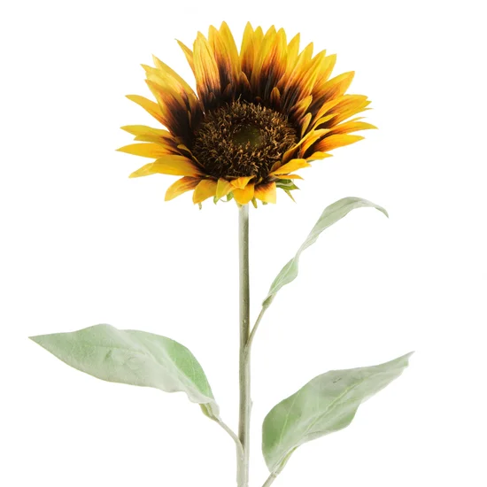 SŁONECZNIK kwiat sztuczny dekoracyjny z płatkami z jedwabistej tkaniny - ∅ 12 x 74 cm - żółty