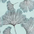 NOVA PRINT Komplet pościeli z satyny bawełnianej z motywem liści miłorzębu - 220 x 200 cm - miętowy 2