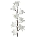 GAŁĄZKA OZDOBNA z kwiatami, kwiat sztuczny dekoracyjny - dł. 80 cm śr. kwiat 10 cm - biały 1