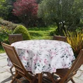 Okrągły obrus GARDEN na taras oraz balkon z wodoodpornej tkaniny - ∅ 150 cm - biały 1