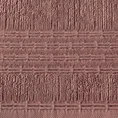 Ręcznik ROMEO z bawełny podkreślony bordiurą tkaną  w wypukłe paski - 70 x 140 cm - ciemnoróżowy 2