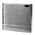 Zestaw prezentowy - ręcznik z haftem TATA - 35 x 30 x 5 cm - szary 1