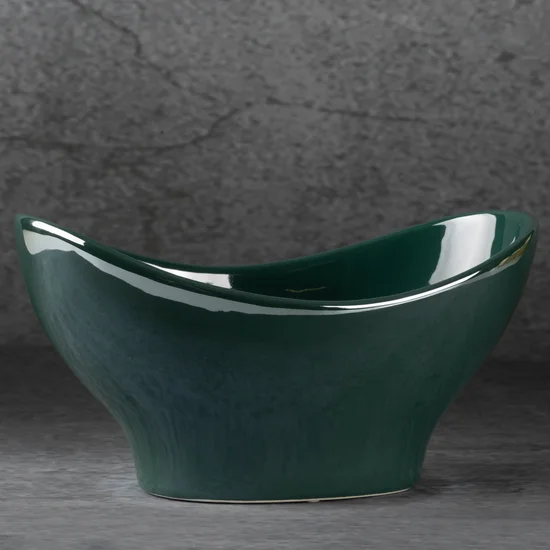 Misa ceramiczna BENTO o kształcie łódki - 30 x 18 x 15 cm - turkusowy