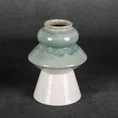 Wazon ceramiczny LIANA w stylu boho z efektem ombre - ∅ 17 x 23 cm - kremowy 1