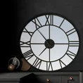 Dekoracyjny zegar ścienny w stylu vintage z metalu i szkła - 50 x 5 x 50 cm - czarny 5