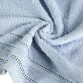 Ręcznik POLA z żakardową bordiurą zdobioną stebnowaniem - 50 x 90 cm - niebieski 5