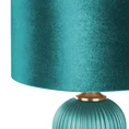 Lampa dekoracyjna LAILA z welwetowym abażurem - ∅ 41 x 65 cm - turkusowy 2