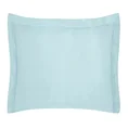NOVA COLOUR Poszewka na poduszkę bawełniana z satynowym połyskiem i ozdobną kantą - 70 x 80 cm - błękitny 1