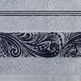 EUROFIRANY CLASSIC Ręcznik SYLWIA 1 z żakardową bordiurą tkaną w ornamentowy wzór - 70 x 140 cm - niebieski 2