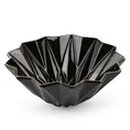 Misa ceramiczna ALANI z geometrycznymi wytłoczeniami - 28 x 28 x 11 cm - czarny 1