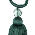 Dekoracyjny sznur do upięć z chwostem i koralikiem - dł. 60 cm - butelkowy zielony 5