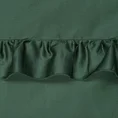 REINA LINE Komplet pościeli z makosatyny bawełnianej zdobionej falbanami - 160 x 200 cm - butelkowy zielony 4