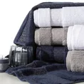 Ręcznik z ozdobną bordiurą z błyszczącą nicią - 70 x 140 cm - biały 4
