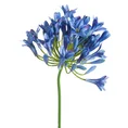AGAPANT sztuczny kwiat dekoracyjny z płatkami z jedwabistej tkaniny - 76 cm - niebieski 1