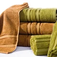 EUROFIRANY PREMIUM Ręcznik MILA  z włókien bambusowych z  bordiurą tkaną w ozdobne pasy 3D - 50 x 90 cm - grafitowy 4
