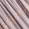 DIVA LINE Zasłona z welwetu zdobiona pasem geometrycznego wzoru z drobnych jasnozłotych dżetów - 140 x 270 cm - różowy 5