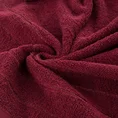 Ręcznik bawełniany DALI z bordiurą w paseczki przetykane srebrną nitką - 70 x 140 cm - bordowy 5