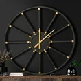 Dekoracyjny zegar ścienny w nowoczesnym stylu z metalu - 68 x 4 x 68 cm - czarny 9