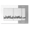 Zestaw upominkowy CLAVIA 3 szt ręczników z haftem z motywem kwiatowym w kartonowym opakowaniu na prezent - 56 x 36 x 7 cm - biały 2
