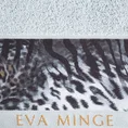 EWA MINGE Ręcznik AGNESE  z bordiurą zdobioną designerskim nadrukiem z motywem zwierzęcym - 50 x 90 cm - srebrny 2