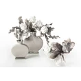 Wazon ceramiczny EMMY ze srebrnymi zdobieniami - 25 x 10 x 27 cm - beżowy 4