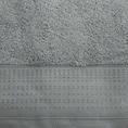 Ręcznik STELLA z bawełny z żakardową bordiurą z drobnymi punkcikami - 50 x 90 cm - stalowy 2