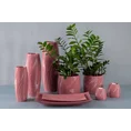 Patera ceramiczna SENA z wytłaczanym wzorem prostokątna - 35 x 20 x 6 cm - różowy 4