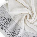 Ręcznik IWONA z żakardową bordiurą w kwiaty - 50 x 90 cm - kremowy 5