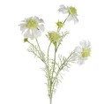 DRAKIEW KAUKASKA - kwiat sztuczny dekoracyjny z płatkami z jedwabistej tkaniny - ∅ 9 x 60 cm - biały 1
