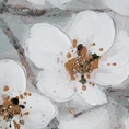 Obraz SPRING ręcznie malowany na płótnie kwitnąca gałąź - 120 x 90 cm - biały 2