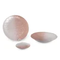 Patera ABRA ze szkła artystycznego cieniowana biało-różowa - ∅ 16 x 2 cm - biały 2