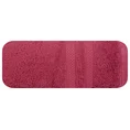 Ręcznik  klasyczny  z amerykańskiej bawełny czesanej z żakardową bordiurą w pasy - 70 x 140 cm - jasnoczerwony 3