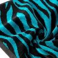 Ręcznik ZEBRA z motywem zwierzęcych pasów - 50 x 90 cm - czarny 5