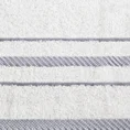 Ręcznik bawełniany KORAL z bordiurą podkreśloną  żakardowymi paseczkami - 50 x 90 cm - biały 2