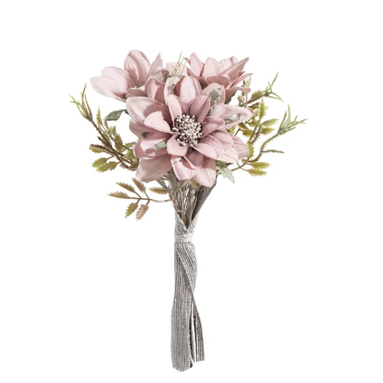 MARGARETKA bukiet mały, kwiat sztuczny dekoracyjny - dł. 35 cm śr. kwiat 8 cm - pudrowy róż