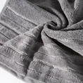 Ręcznik z bordiurą z przetykaną srebrną nicią - 50 x 90 cm - srebrny 5