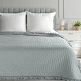 EUROFIRANY CLASSIC Narzuta obszyta falbaną pikowana techniką hot press - 170 x 210 cm - srebrny 1