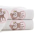 Ręcznik z bawełny BABY dla dzieci 50X90 cm z naszywaną aplikacją z sarenką biały - 50 x 90 cm - biały 1