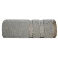 Ręcznik KRISTI z żakardową bordiurą w pasy - 100 x 150 cm - srebrny 3