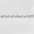 Obrus ELINA z ozdobną kryzą I srebrną lamówką - 40 x 140 cm - biały 4