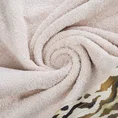 EVA MINGE Ręcznik CECIL z bordiurą zdobioną fantazyjnym nadrukiem z cętkami - 70 x 140 cm - beżowy 5