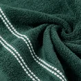 Ręcznik ALLY z bordiurą w pasy przetykany kontrastującą nicią miękki i puszysty, zero twist - 70 x 140 cm - zielony 5