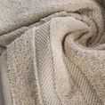 Ręcznik KRISTI z żakardową bordiurą w pasy - 50 x 90 cm - beżowy 5