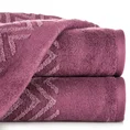 REINA LINE Ręcznik ELA w kolorze fioletowym, z żakardowym geometrycznym wzorem - 50 x 90 cm - fioletowy 1