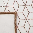 Miękka narzuta o strukturze futra z błyszczącym geometrycznym nadrukiem - 220 x 240 cm - biały 3