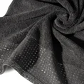 Ręcznik z bordiurą podkreśloną groszkami z błyszczącą lureksową nicią - 30 x 50 cm - czarny 5