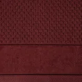 Ręcznik FRIDA bawełniany o strukturze krateczki z szeroką welurową bordiurą - 50 x 90 cm - bordowy 2