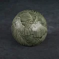 Kula  ceramiczna DARA z wytłaczanym wzorem liści - ∅ 10 x 9 cm - turkusowy 1